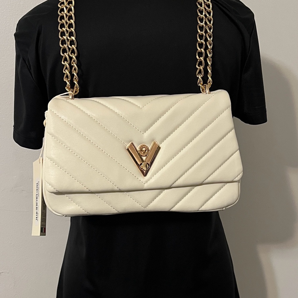 Valentino Orlandi White Quilted Shoulder Bag MSRP $ 279 - Picture 5 of 9